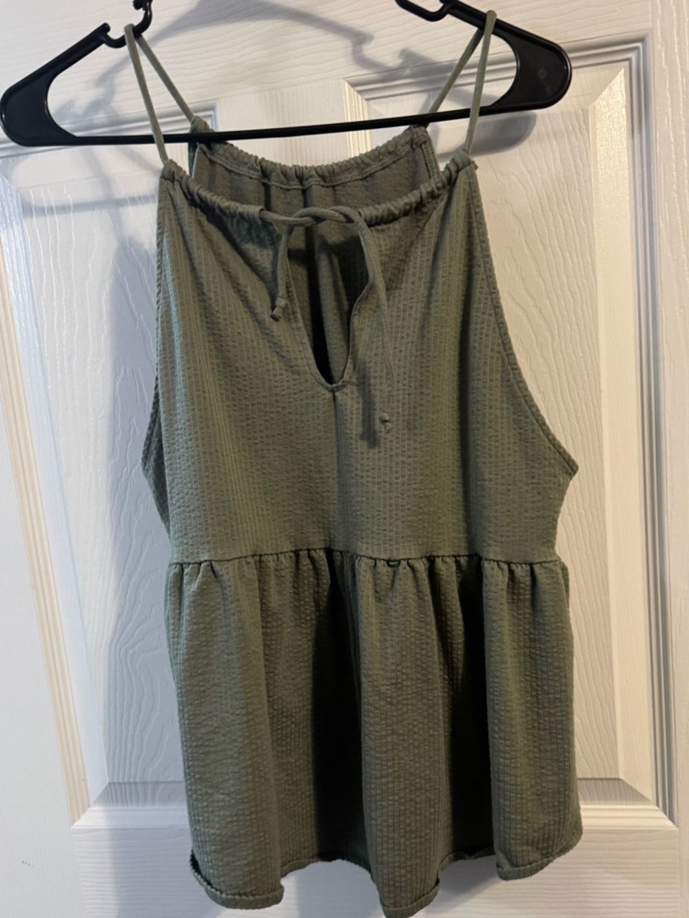 SO Olive Green Sleeveless Tiered Tank Top - Picture 2 of 2